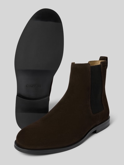 CK Calvin Klein Chelsea Boots mit elastischem Einsatz Dunkelbraun 4