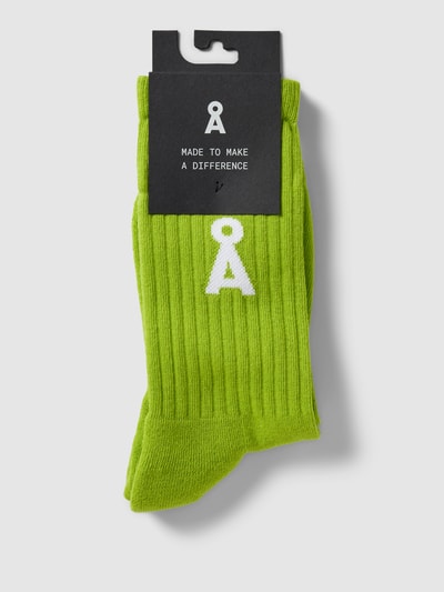 ARMEDANGELS Socken mit Label-Print Modell 'SAAMUS' Hellgruen 3