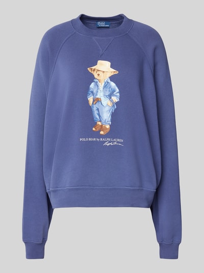 Polo Ralph Lauren Oversized Sweatshirt mit Motiv-Print Dunkelblau 2