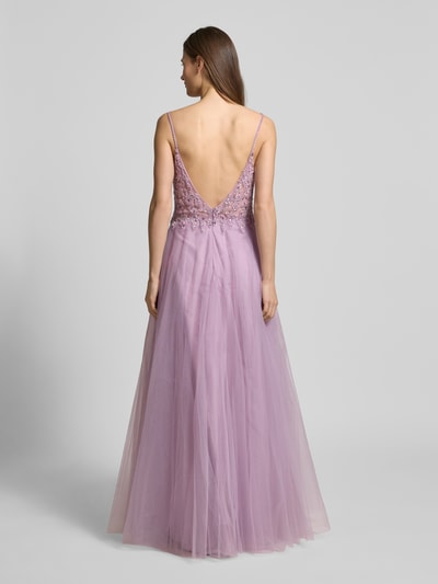 Mascara Abendkleid mit Ziersteinbesatz Rosa 5