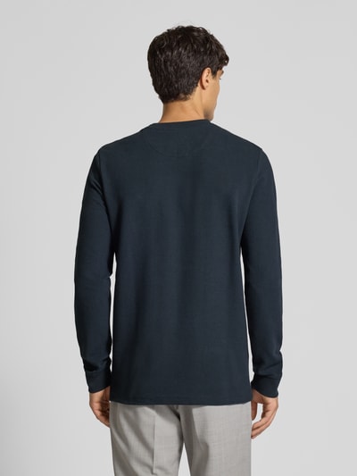 Christian Berg Men Pullover met labelpatch Marineblauw - 5