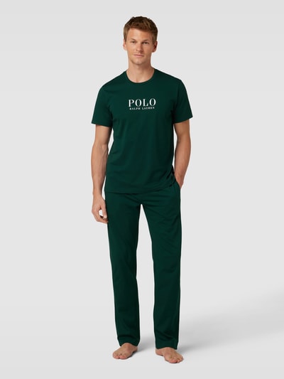 Polo Ralph Lauren Underwear Sweatpants met labelstitching, model 'LIQUID' Donkergroen - 1