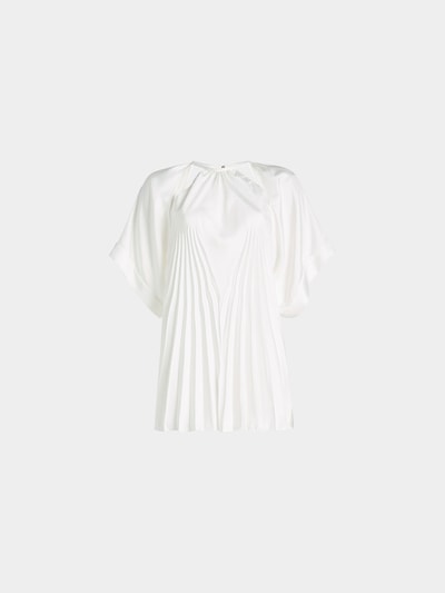 Maison Margiela Plissierte Bluse mit Cut Outs Weiss 1