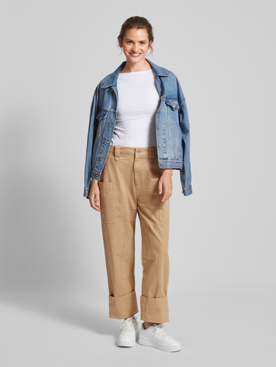 Pepe Jeans Stoffen broek met opgestikte zakken, model 'ANAIS' Beige - 1