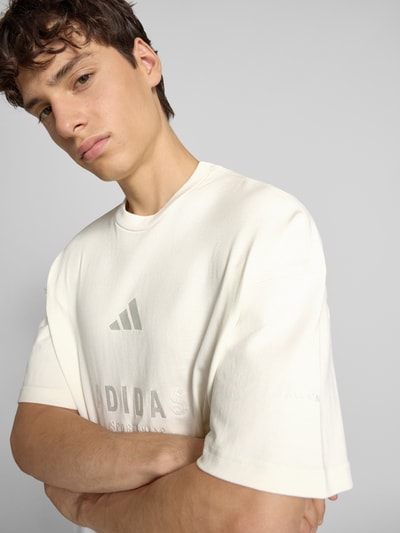 adidas Sportswear T-shirt met labelstitching Offwhite - 3