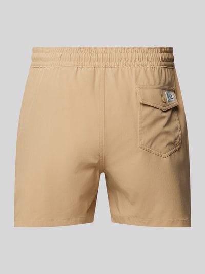 Polo Ralph Lauren Badehose mit Logo-Stitching Modell 'TRAVELER' Khaki 3