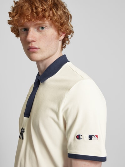 CHAMPION Koszulka polo z wyhaftowanym logo Złamany biały 3