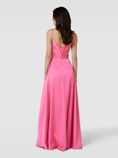 Luxuar Abendkleid in Wickel-Optik Pink 5