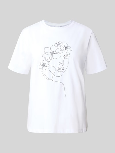 Vila T-shirt met motiefprint, model 'NORA' Offwhite - 2
