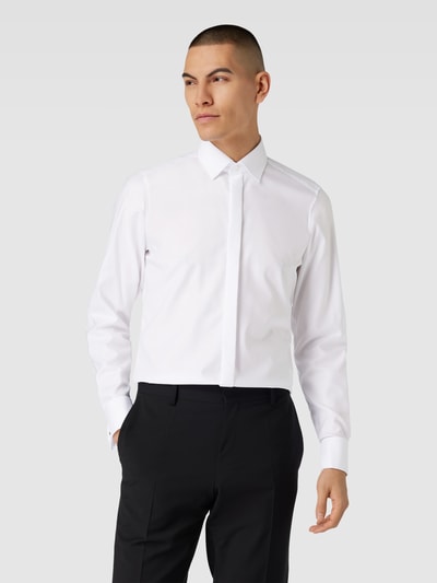 OLYMP Level Five Slim fit smokingoverhemd met stretch Wit - 4