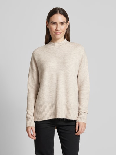 Vero Moda Oversized gebreide pullover met opstaande kraag, model 'LEFILE' Beige - 4