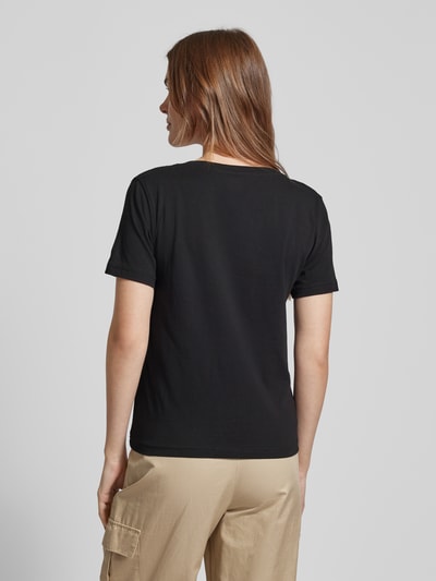 Mango T-Shirt mit V-Ausschnitt Modell 'CHALAPI' Black 5