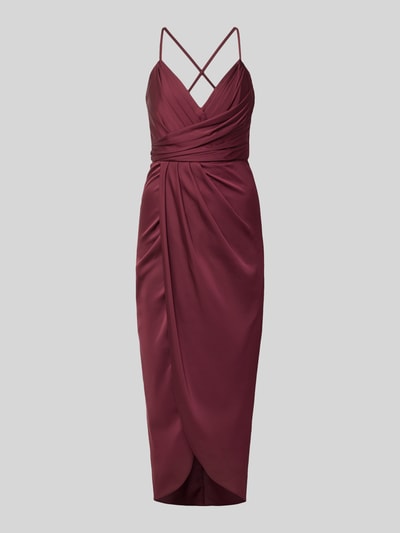 VM by Vera Mont Midikleid mit gelegten Falten Bordeaux 1