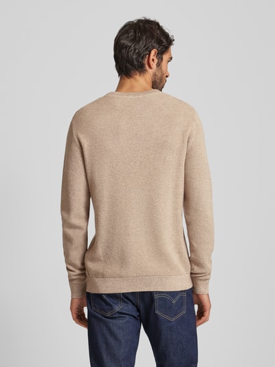 SELECTED HOMME Gebreide pullover met structuurmotief, model 'ROSS' Ecru gemêleerd - 5