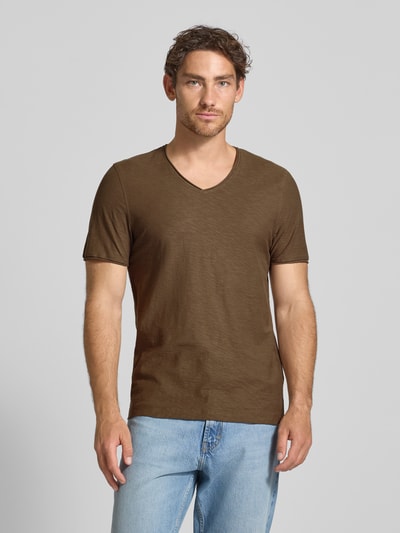 MCNEAL T-shirt z dekoltem w serek Średniobrązowy 4