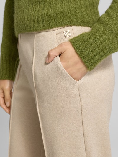 MAC Wide Leg Hose mit elastischem Bund Modell 'Chiara' Beige Melange 3
