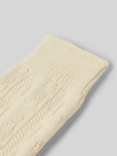 camano Socken aus Baumwoll-Woll-Mix Offwhite Melange 2