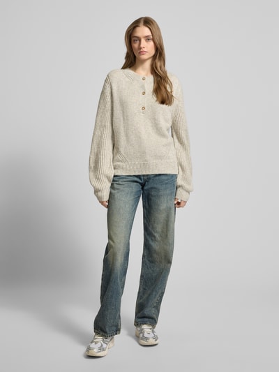 Pepe Jeans Strickpullover mit Rundhalsausschnitt Offwhite Melange 1