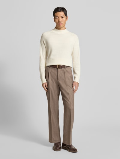 SELECTED HOMME Wijde broek van wolmix, model '220-LOOSE OTTO LANO PL' Zand - 1