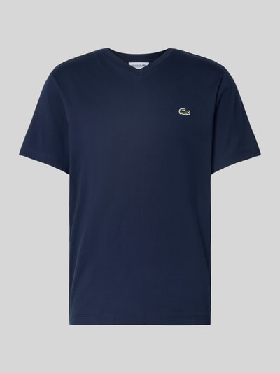 Lacoste Regular Fit T-Shirt aus reiner Baumwolle Marine 2