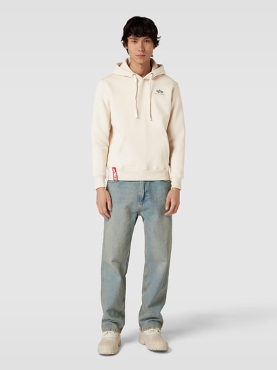 Alpha Industries Hoodie met labelprint, model 'BASIC' Offwhite - 1