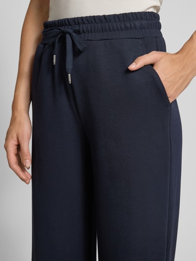 Soyaconcept Spodnie dresowe z elastycznym pasem i tunelem model ‘Banu’ Granatowy 3