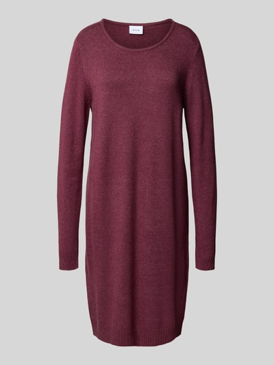 Vila Knielanges Kleid mit Rundhalsausschnitt Modell 'RIL' Pflaume 2