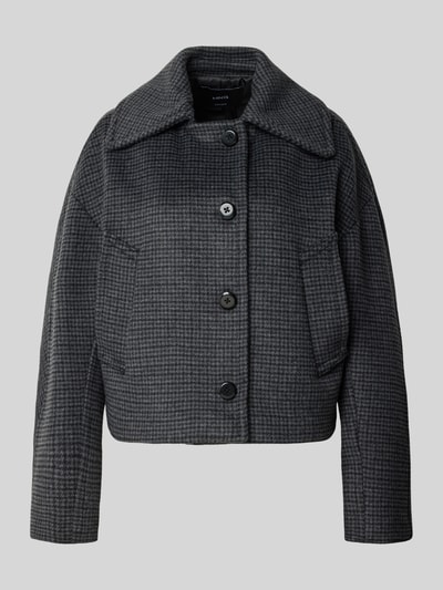 Produktfoto, Jacke mit Eingrifftaschen Modell 'DITA' von MANGO aus Material-Mix mit Viskose-Anteil in Grau, sichtbare Knopfleiste, strukturierte Oberfläche