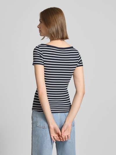 Tommy Jeans Slim fit T-shirt gebreid met wafelpatroon Marineblauw - 5