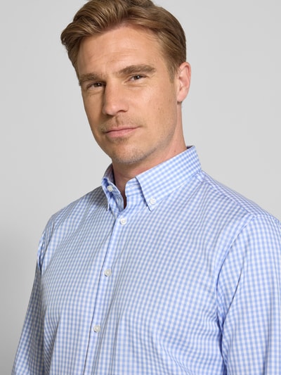 Jake*s Koszula biznesowa o kroju regular fit z kołnierzykiem typu button down Błękitny 3