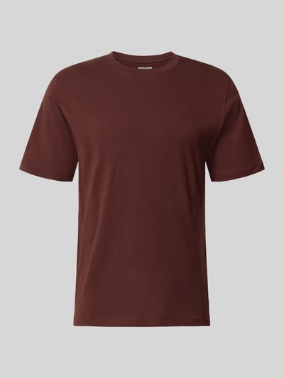 Produktfoto, T-Shirt mit Rundhalsausschnitt Modell 'ORGANIC' von JACK & JONES, reine Baumwolle, gerader Schnitt, dunkelbraune Farbe