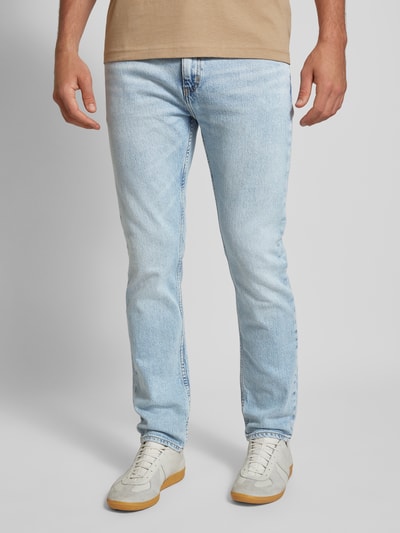 Hugo Blue Regular Fit Jeans im 5-Pocket-Design Modell 'Ash' Hellblau 4