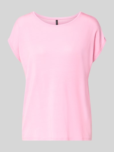 Produktfoto, Regular Fit T-Shirt aus Lyocell-Mix Modell 'AVA' von VERO MODA in zartem Rosa mit glatter Textur. Damen T-Shirt.