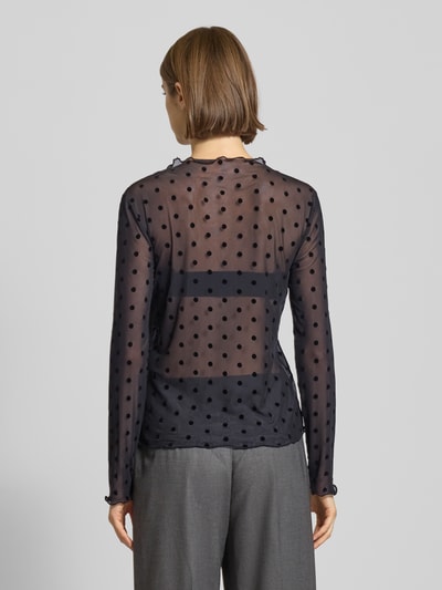 Only Slim fit blouseshirt met ronde hals, model 'JULIET' Zwart - 5