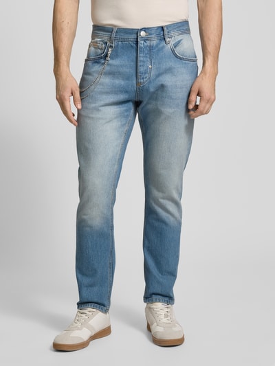 Antony Morato Cropped Slim Fit Jeans mit Ketten-Detail Jeansblau 4