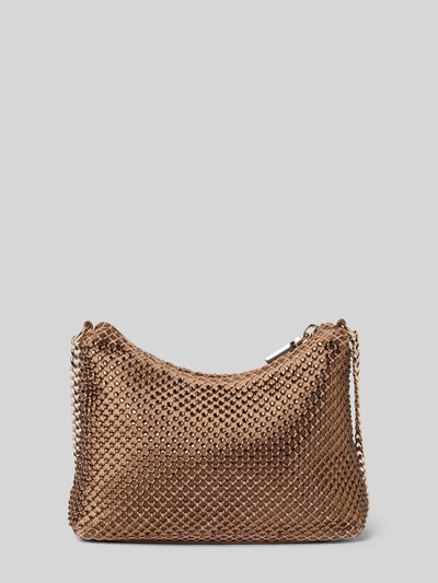 Guess Torba na ramię z detalem z logo model ‘ZALINA’ Metaliczny brązowy 4