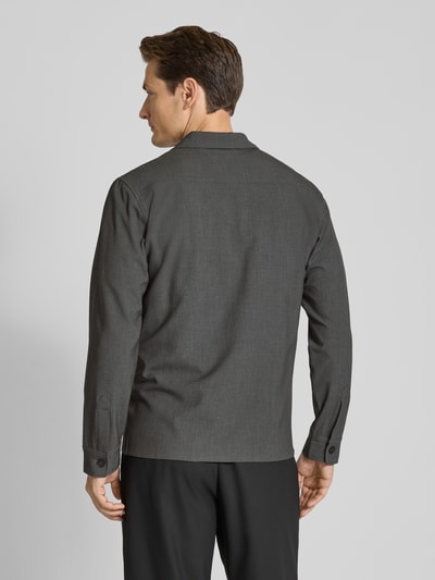 Lindbergh Overhemdjack met knoopsluiting Middengrijs - 5