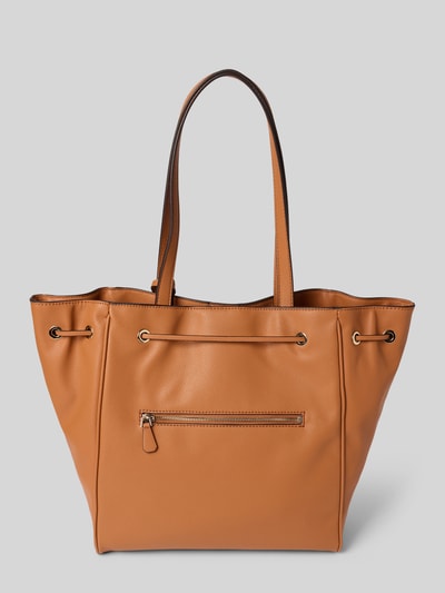 Guess Shopper met labelapplicatie, model 'CALEBRA DRAWSTRING TOTE' Cognac - 4