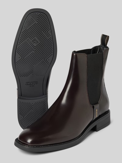 Gant Chelsea Boots aus Leder mit Label-Detail Modell 'Fayy' Bordeaux 3