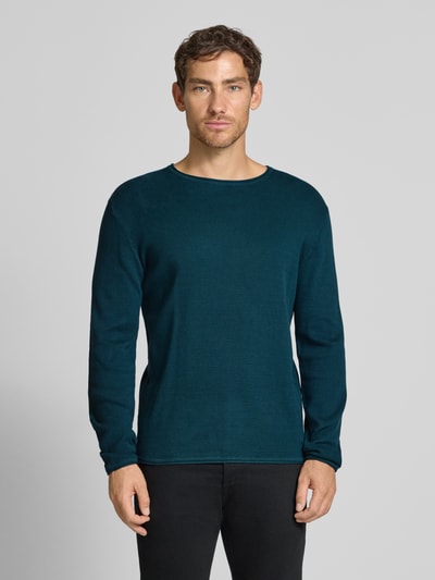 Tom Tailor Denim  Regular fit pullover van puur katoen Donkergroen - 4