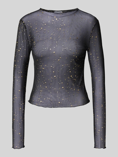 Noisy May Longsleeve mit Rundhalsausschnitt Modell 'STAR FOIL' Black 2