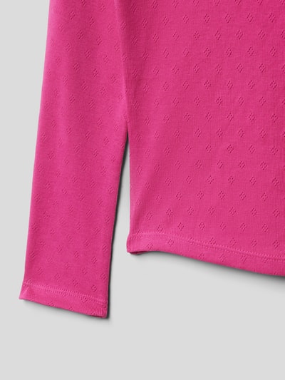 s.Oliver RED LABEL Longsleeve mit Ajour-Muster Pink 2