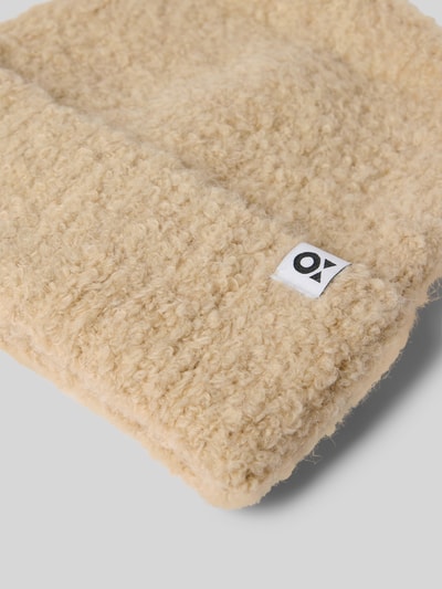 OPUS Beanie mit Label-Detail Modell 'Awomi' Beige 2