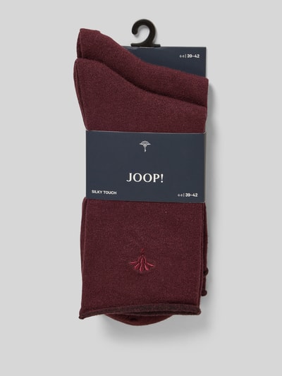 JOOP! Collection Socken mit Label-Stitching Bordeaux 3