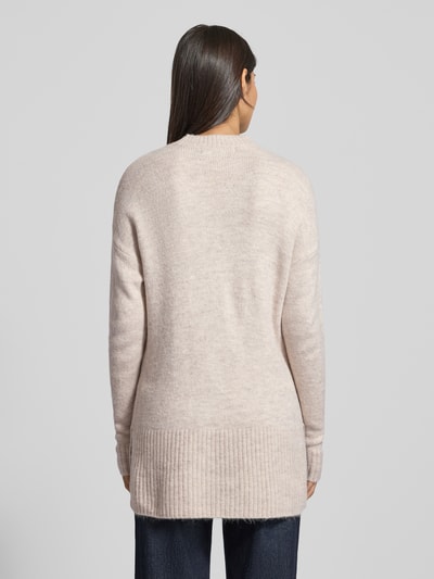 Vero Moda Oversized Strickpullover mit Mock Neck Modell 'LEFILE' Beige 5