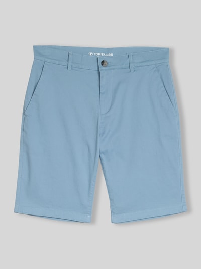 Tom Tailor Slim Fit Chinoshorts aus reiner Baumwolle Rauchblau 2