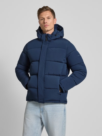 Pepe Jeans Regular Fit Steppjacke mit abnehmbarer Kapuze Modell 'JOBIAS' Marine 4