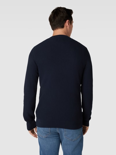 Gant Strickpullover mit Label-Stitching Marine 5