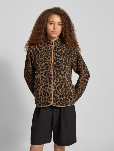 JJXX Fleecejack met steekzakken, model 'VERA' Lichtbruin - 4