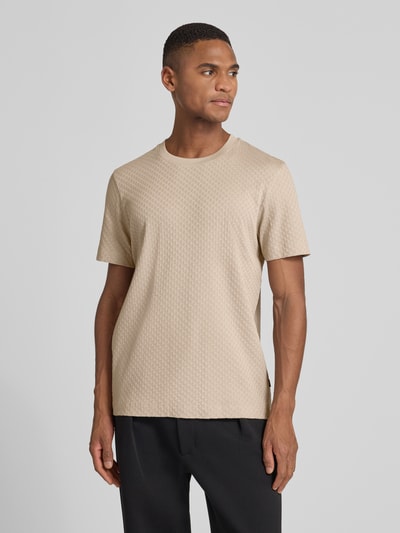 JOOP! COLLECTION T-Shirt mit geripptem Rundhalsausschnitt Sand 4